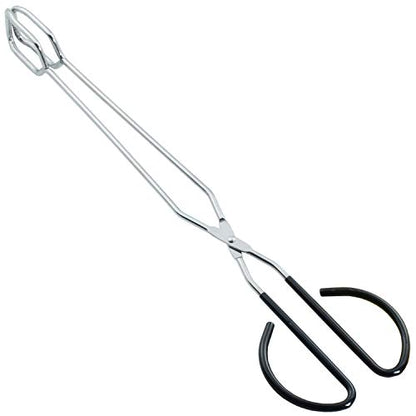 HINMAY Extra Long Scissor Tongs 16-Inch Stainless Steel Barbecue Grilling Tongs - size: 16''