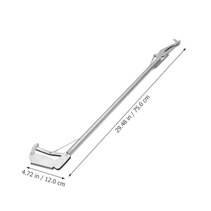 ibasenice Stainless Steel Snake Toggle Latch Catcher Clip Gutter Rattlesnake Tongs Grabber Lock Simple Snake Trap Clamp for Garden Home