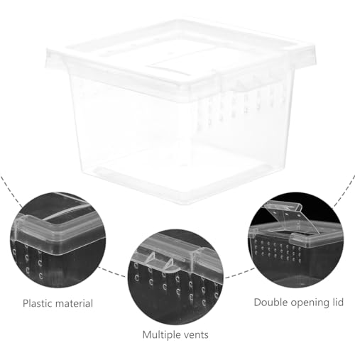 Ipetboom Reptile Breeding Box Transparent Pet Display Container for Lizard Gecko Scorpion and High-Temperature Breathable for Comfortable Habitat