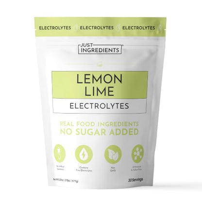 Lemon Lime Electrolytes – 30‑Serving Hydration Drink Mix with Coconut Water, Sea Salt, and Trace Minerals – Supports Energy, Recovery, and Electrolyte Balance* - size: 30 Servings