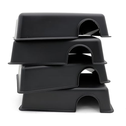 Reptile Hide Box Snake Hide Feel Secure and Safe, Gecko Hide (Black, Large 4 pcs) - size: Large 4 pcs