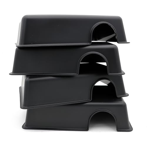 Reptile Hide Box Snake Hide Feel Secure and Safe, Gecko Hide (Black, Large 4 pcs) - size: Large 4 pcs