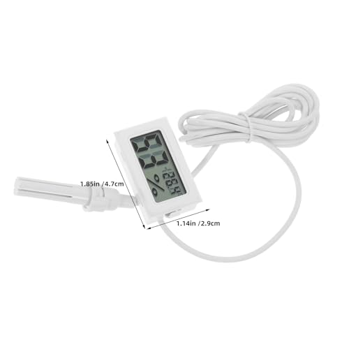 KICHOUSE 2pcs Mini Digital Hygrometer - Celsius Thermometer Reader with Probe for Indoor Use - with LCD Display for Home, Humidor, Plant Room, Reptile Terrarium