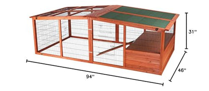 Outdoor Run with Mesh Cover (XL) - size: 94.0"L x 46.0"W x 31.0"H