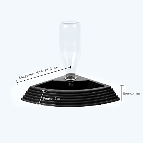 OMEM Reptile Water Fountain Water Dish for Pet Busy Man Needed Items (Black) - color: Black