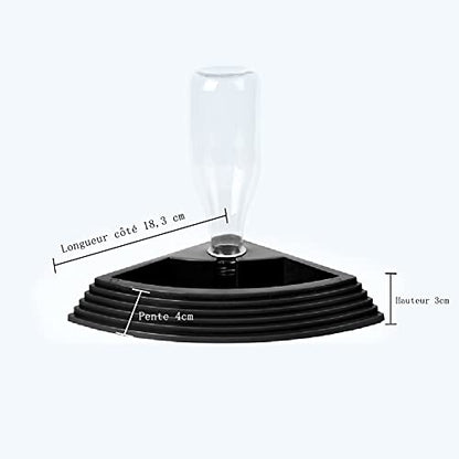 OMEM Reptile Water Fountain Water Dish for Pet Busy Man Needed Items (Black) - color: Black