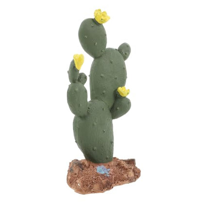 Abaodam Artificial Cactus Plant Terrarium Decor for Tortoise Habitat Tank, Plastic Faux Reptile Plants with Desert Landscaping for Leopard Gecko and Lizard Enclosures