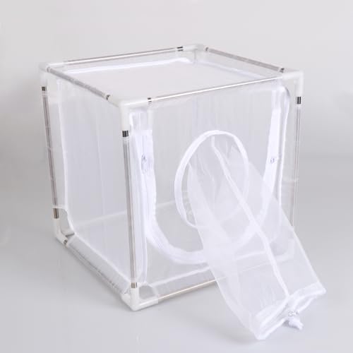 RESTCLOUD Insect Breeding Cage, Insect Rearing cage with Ultra Fine Mesh, Size 12" x 12" x 12"