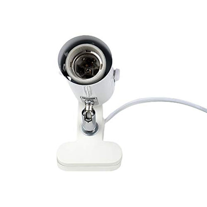 Superdream Reptile Lamp Fixture Holder, Adjustable Stand Socket for Pet Brooder Lizard Turtle Snake Aquarium Habitat Heat Lamps (Write) - color: Write