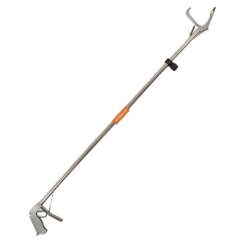 TOPINCN Professional Stainless Steel Snake Tong, 16.5oz Foldable Reptile Grabber with Self-Locking Handle, Premium Snake Handling Tool for Snake Farmers