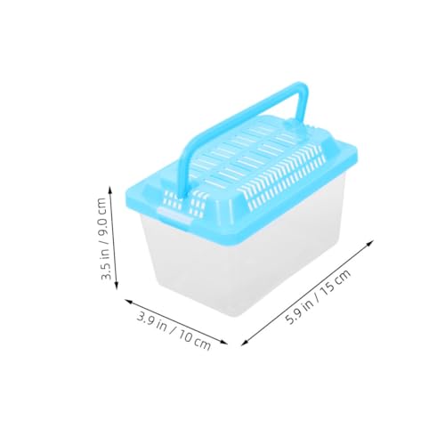 LIOOBO Small Aquarium for Travel Handheld Fish Tank Portable Reptile Carrier Box for Goldfish Turtles and Small Pets Lightweight and Versatile Pet Transport