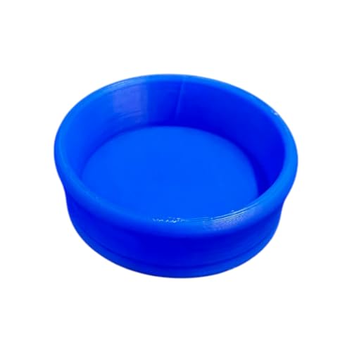 Reusable Gecko Ledge Feeder Cup Inserts – 3D Printed Eco-Friendly Plastic, 1.5” & 2” Sizes, Compatible with Magnetic & Suction Cup Reptile Feeding Ledges (Dark Blue, 2 INCH) - color: Dark Blue, size: 2 INCH