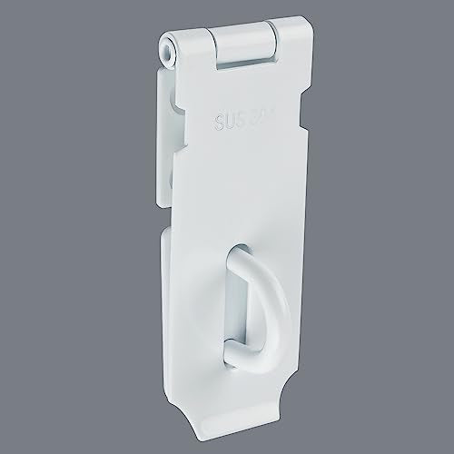 Alise Hasp Lock, White Clasp Latch Hinges for Doors, 4 Inch SUS 304 Stainless Steel Chest Latches MS9W-4C - color: White, size: 4 Inch