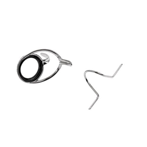 11 Pieces Fly Fishing Rod Guide Set Building Wrapping 9FT 4-6WT Hard Snake Guide Tip Hook DIY Eye Rings Different Size