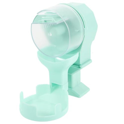 HOMSFOU Automatic Reptile Feeder and 100ml Water Dish Dispenser, Smart Timed Feeding Bowl for Turtles and Lizards, Large Capacity Emerald Reservoir for Terrarium Use