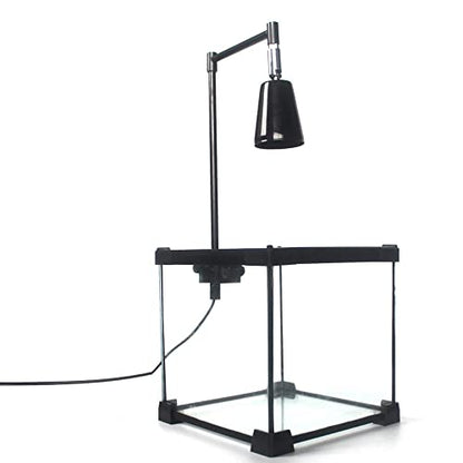 Reptile Heat Lamp Turtle Lights with Clip 360°Rotatable Basking Lamp Dimmable Switch Metal Stand with 25W/50W UVA UVB Full Spectrum Basking Spot Light, for Aquarium Fish Tank Reptile Amphibians Pets