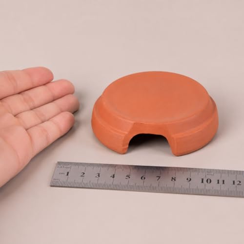 Terracotta Snake Hide, Reptile Hide Cave for Geckos Scorpions, Terrarium Decor Reddish Brown 100g, Small Reptile Hide (Diameter: - size: Small Reptile Hide (Diameter: