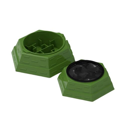 Reptile Food Bowl Plastic Water Feeder Bowls Anti- Escape Mini Round Reptile Feeder for Lizard, Gecko,Cricket, Leopard Gecko etc (Small) - size: Small