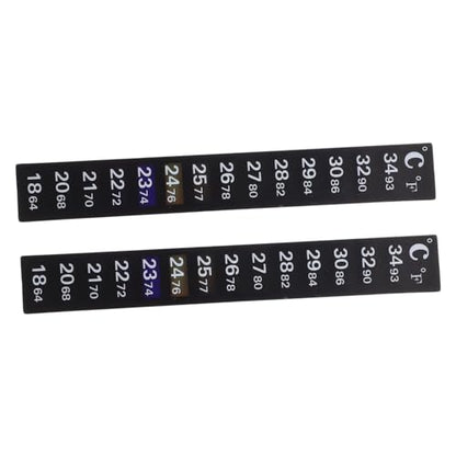 Cabilock 2Pcs Aquarium Thermometer Sticker Easy Stick Thermometer Strip for Fish Tanks Safe Material Temperature Range for Aquariums and Reptiles