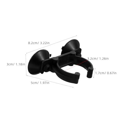 10pcs Aquarium Suction Cups with Clips - Thermometer Holder - Black Heater Clamps for Light Tubes Plant Fish Reptile Tank Decoration
