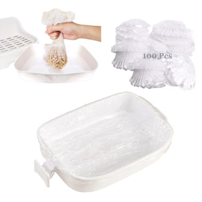 BNOSDM 100 PCS Rabbit Cage Liners Disposable Guinea Pig Cage Liner Hamster Tray Liner Plastic Small Animals Bedding Waste & Litter Pan Bag Universal Toilet Film for Bunny Hedgehog Ferret Rat - color: Transparent-100 Pcs