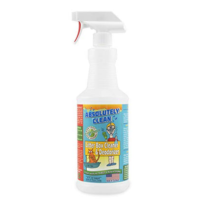 Absolutely Clean Litter Box Cleaner and Deodorizer, Eliminate Odors Quickly, Neutralizes Urine and Feces Odors in The Air and The Box, Make Litter Last Longer - style: 32 Fl Oz (Pack of 1)