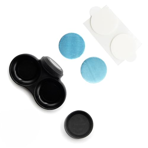 Pangea Microdish Kit for Micro Gecko Food, Mini Water Bowl for Tiny Reptiles and Other Small Pets, Magnetic Attachment Dots Included 1.25in (XS Dual Surface Mount) - size: XS Dual Surface Mount