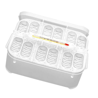 Reptile Incubation Box Reptile Incubator Egg Tray Hatching Box with 12 Grids for Turtle Gecko Lizards Mane, Reptile Incubation Box