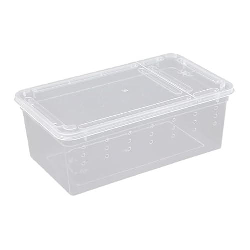 Reptile Breeding Box Clear Terrarium Habitat Portable Cage Transparent Container PP Material Ventilation Suitable for Reptile Hatching Transp, Style D - size: Style D