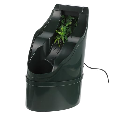 POPETPOP 1pc Waterfall Shape Lizard Drinking Bowl Auto Pet Water Dispenser Pump Stable Circulating Filtration Unique Decor for Reptiles and Pets