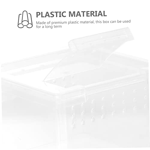 Reptile Breeding Box Transparent Plastic Habitat for Lizards and Spiders with Ventilation System for Optimal Airflow and Observation Space