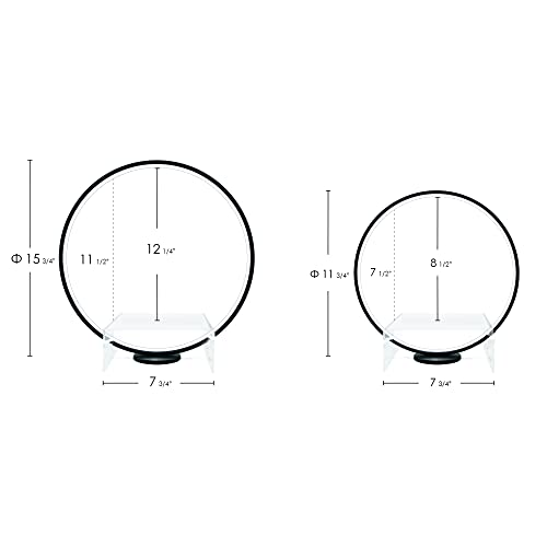 Circle Full Spectrum Plant Grow Light w/Display Stand, for Terrarium, Nano Fish Aquarium, Bonsai, Potted Plants. Gift for Mother's Day, Gift for Plant Lover (11.8 in/30cm Diameter)