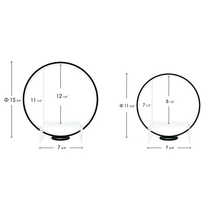 Circle Full Spectrum Plant Grow Light w/Display Stand, for Terrarium, Nano Fish Aquarium, Bonsai, Potted Plants. Gift for Mother's Day, Gift for Plant Lover (11.8 in/30cm Diameter)