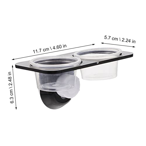 GALPADA 2-Piece Reptile Feeding Ledge Set with Suction Cups Random Color Gecko Water Feeder and Food Bowl for Terrarium Supplies