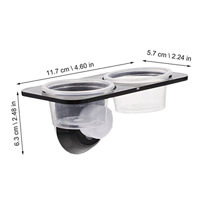 GALPADA 2-Piece Reptile Feeding Ledge Set with Suction Cups Random Color Gecko Water Feeder and Food Bowl for Terrarium Supplies