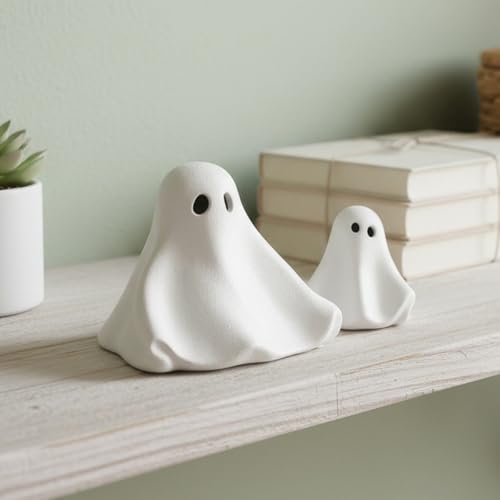 OwMell Ghost Decor Gothic Fish Tank Decor,‌Halloween Aquarium Décor, Small Fish Tank Decoration, Micro Landscape Decor