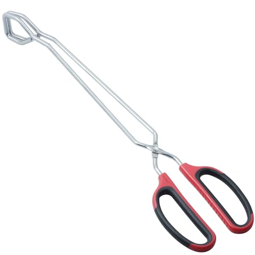 HINMAY Extra Long Scissor Tongs 15" Stainless Steel Barbecue Grilling Tongs - size: 15-Inch