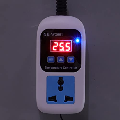 Digital Temperature Controller Automatic Adjustable Thermostat with LCD Display for Greenhouse Aquarium Incubator Reptile Tank ABS Plastic Housing