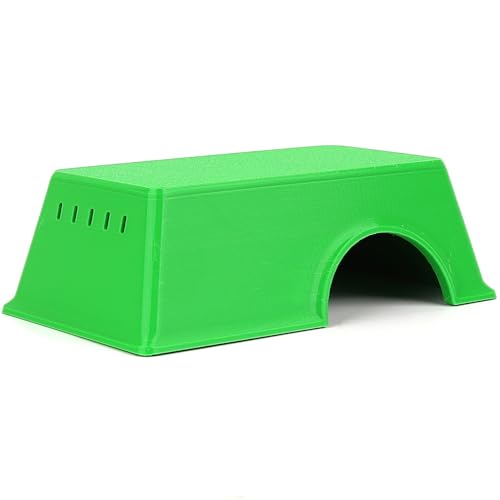 Snake Hide, Leopard Gecko Tank Accessories for Reptile Ball Python Crested Gecko Lizard Bearded Dragon - GreenHideM - color: Green, size: Medium