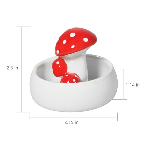 Niteangel Hamster Feeding & Water Bowls- Mushroom Ceramics Series Food Dish Feeding Bowls for Dwarf Syrian Hamsters Gerbils Mice Rats or Other Similar-Sized Small Pets (Water Bowl) - size: Water Bottle
