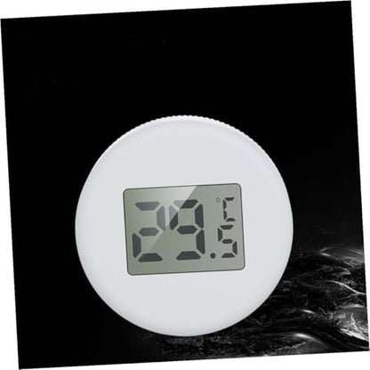FOMIYES 3 Pcs Aquarium Temperature Gauge Tank Thermometer Terrarium Digital Reptile Water Thermometer LCD Display Thermometer Suction Cup Thermometer Fishtank Container Number White, Whitex3pcs