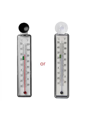 Fish Tank Thermometer, Submersible Digital, Dual Scale, Easy Read, Waterproof, Floating, with Suction Cup, for Reptile Terrarium Turtle Tank