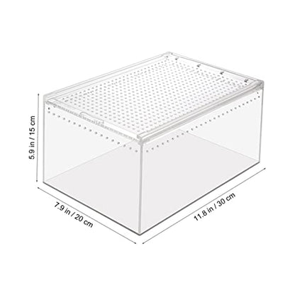 Toddmomy Leak Acrylic Snake Cage Reptile Breeding Box Ventilation for Tarantulas and