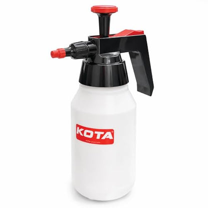 KOTA 1 L Adjustable Hand Pump Pressure Sprayer, Heavy-Duty Multipurpose Bottle for Automotive Solvents, Surface Prep & Car Detailing, Chemical-Resistant PE Construction, Adjustable Spray Pattern 6990 - style: Hand Pump