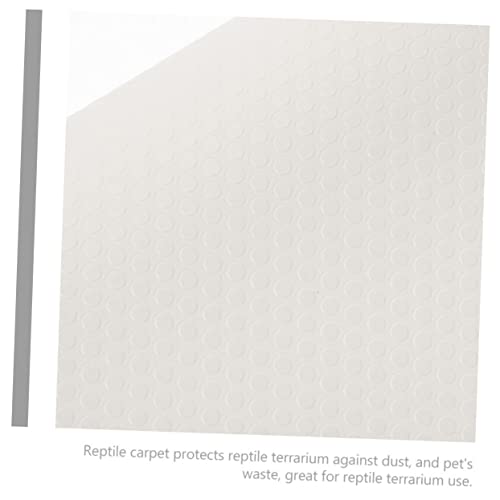BESPORTBLE Reptile Carpet Mat Durable Eva Substrate for Bearded Dragon Leopard Gecko Tortoise and Snakes Easy Clean Non-Slip Design - color: White