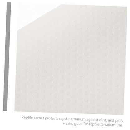 BESPORTBLE Reptile Carpet Mat Durable Eva Substrate for Bearded Dragon Leopard Gecko Tortoise and Snakes Easy Clean Non-Slip Design - color: White