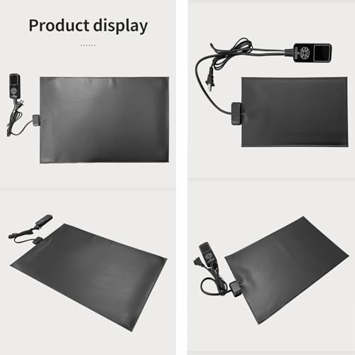 Timeable Temperature-Controlled Reptile Heating Pad, 10-50°C Adjustable, Graphene Chip Rapid Heating, IPX7 Waterproof, Multiple Sizes for Turtles Lizards Frogs，12x98cm/4.7x38.6in (32W) - size: 12x98cm/4.7x38.6in (32W)