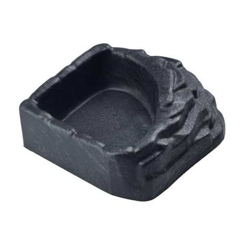 Reptile Water Dish, Reptile Feeding Dish Corner Bowl Breadworm Feeding Food Bowl, Terrarium Decor Bowls for Bearded Dragon Lizard Frog Leopard Gecko Tortoise Hermit Crab Chameleon (Style-2 Small) - size: Small