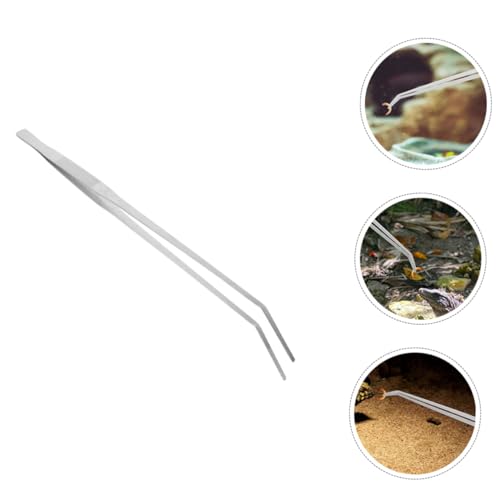 Precision Stainless Steel Feeding Tweezers Long Handle Reptile Feeding Tong Simple Maintenance for Pet Care