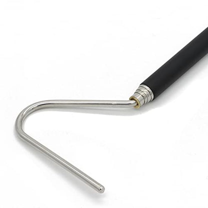 JIHAQUA Stainless Steel Extensible Snake Hook 39 inch, Retractable Reptile Hook, Pick-up Handling Tool (39 inch) - size: 39 inch